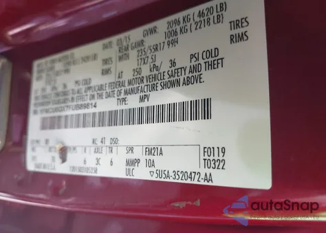 2015 Ford Escape Se from USA, damaged, VIN 1FMCU0GX7FUB89814